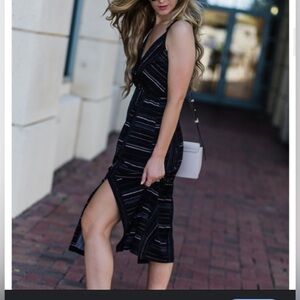 BCBG slit leg dress